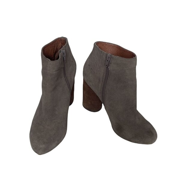 Jeffrey Campbell Hanger Gray Suede Booties Sz. 8 - Picture 4 of 8